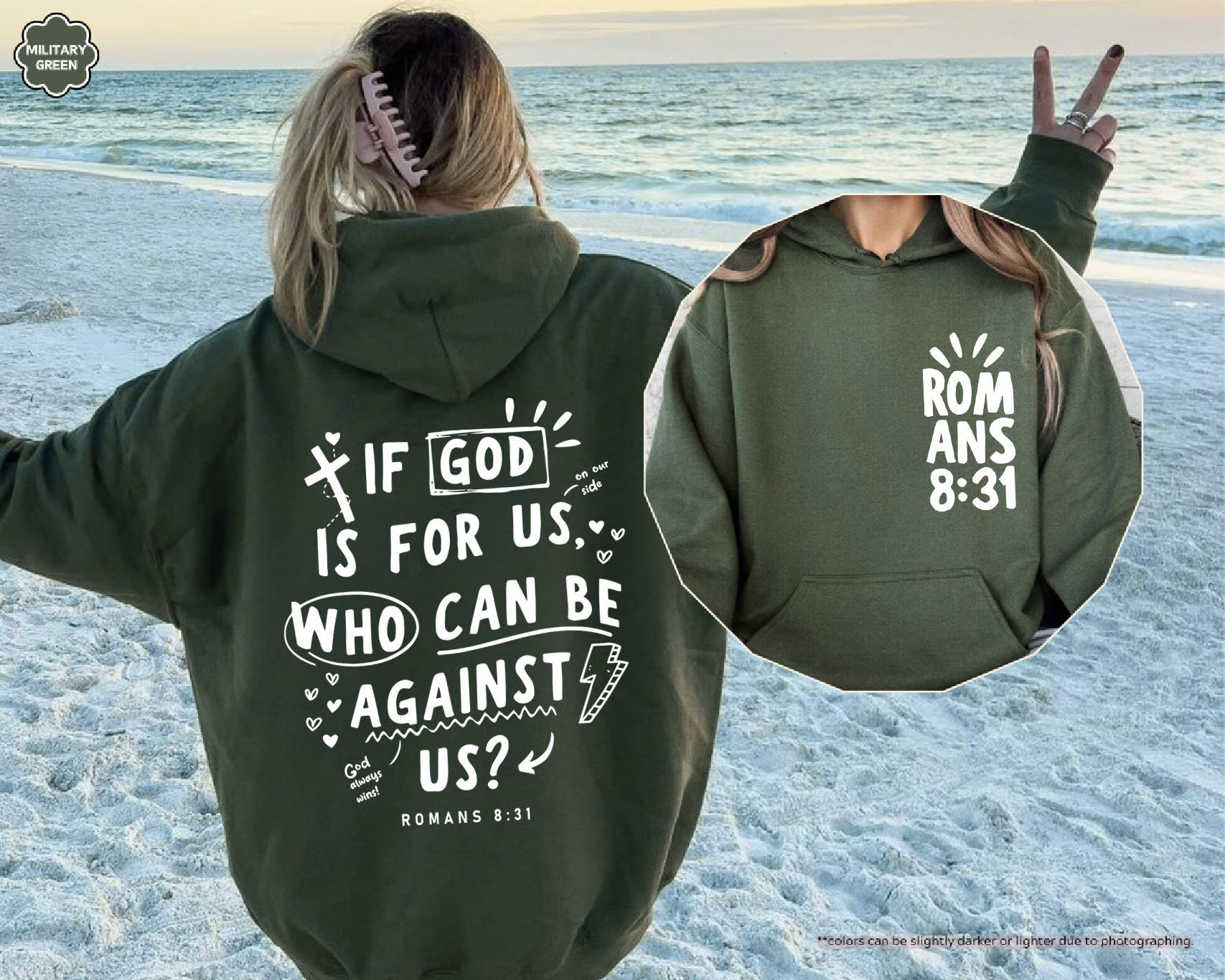 If God Is For Us Who Can Be Against Us Hoodie, Bible Verse Sweatshirt, Romans 8:31,Christian Hoodie,God Sweater,Church Hoodie,Christian Gift