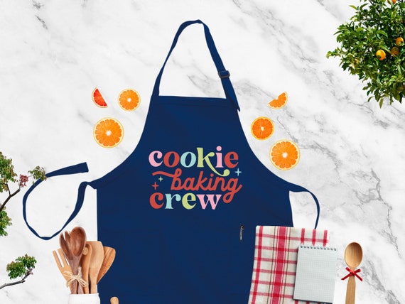 Cookie Baking Crew Apron, Cookie Apron, Baking Apron, Cookie Crew Apron, Gifts For Mom,  Baking Lover Apron, Kitchen Apron, Baker Apron Gift