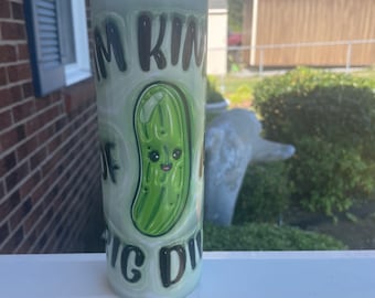 Vaso térmico con temática de pepinillos: 20 oz de capacidad para bebidas frías y calientes