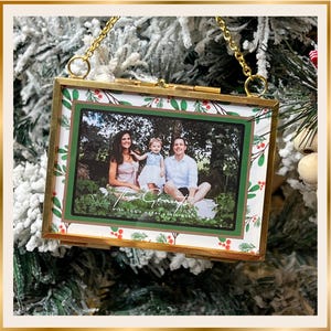 Picture Frame Ornament | Personalized Christmas Ornament | Christmas Tree Ornament Christmas Gift | Christmas Decor| Holiday Gift