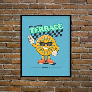 Terrace Chair Poster | UW Madison Memorial Union | University of Wisconsin | WI Badgers | Sunburst Chairs | Office Bar Dorm Gallery Wall Art