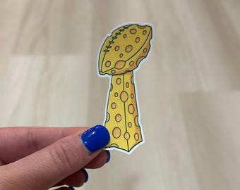 Cheese Lombardi Trophy Sticker | Green Bay Football Fan Decal