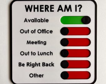 Where Am I? Office Door Sign