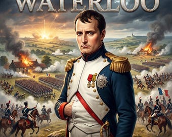 The Battle of Waterloo board game, Napoleonic wargaming, complete map and miniature wargame.