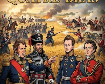 Napoleonic battle map of Quatre-bras, wargaming terrain and miniature wargames.