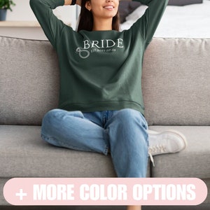 Personalized Bride Sweatshirt, Custom Bridal Sweater, Personalised Wife Sweater, Engagement Sweatshirt, Gift for Her, Custom Bride Gift