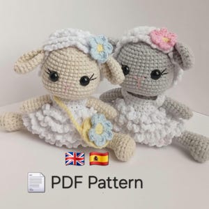 Lamb / Cordero Amigurumi  crochet Pattern PDF EN/ES  12 cm