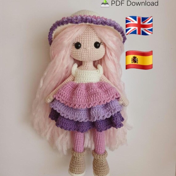 amigurumi layered dress pattern Adel Amigurumi Doll Crochet Pattern