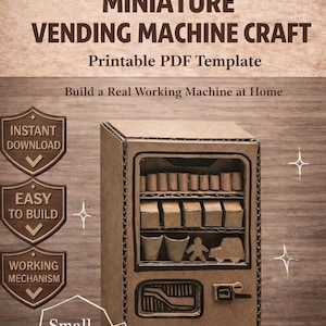 Cardboard Vending Machine Craft Book – Fun Moving Mechanisms for Kids and Adults(PDF) DIY Paper Toy Printable DIY Paper Toy Printable