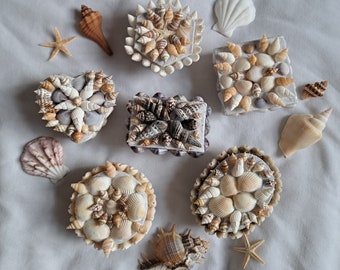 Scatole per ciondoli per gioielli con sirene e conchiglie in miniatura fatte a mano - Varie forme