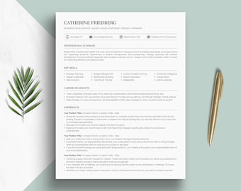 Plantilla de CV compatible con ATS con carta de presentación Plantilla de currículum para solicitudes de empleo Profesor de enfermería Asesor ejecutivo