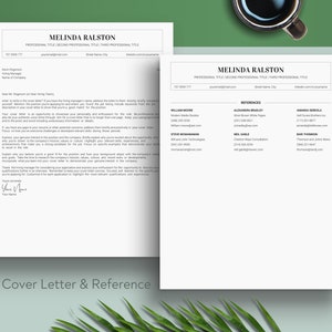 Professional ATS Compatible Resume - Canva Resume With Cover Letter Template Curriculum Vitae For Job Applications simple minimalist modern
