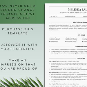 Professional ATS Compatible Resume - Canva Resume With Cover Letter Template Curriculum Vitae For Job Applications simple minimalist modern