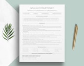 ATS Compliant Resume Template for Job Applications CV Cover Letter Template Modern Single Column Curriculum Vitae