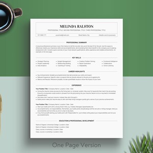 Professional ATS Compatible Resume - Canva Resume With Cover Letter Template Curriculum Vitae For Job Applications simple minimalist modern