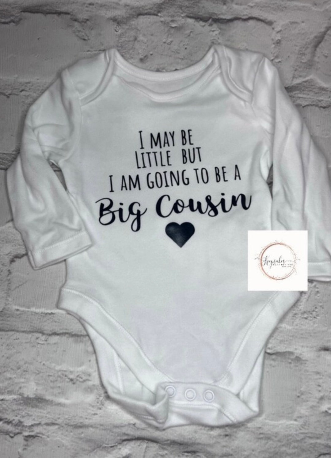 I'm Only Little but I'm Going to Be A Big Cousin Baby Bodysuit