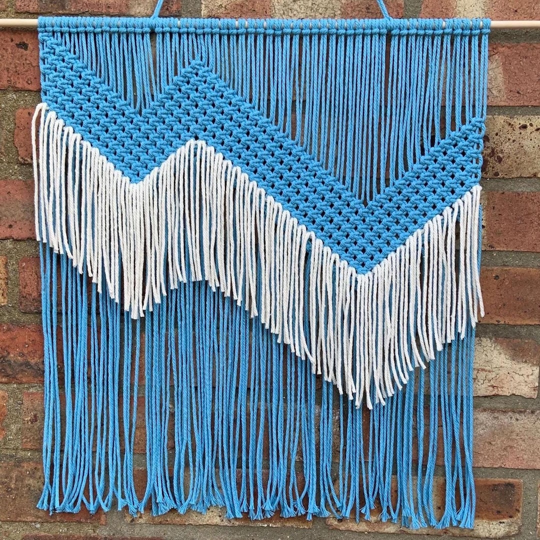 Macrame Wave Ocean Wave Macrame Wall Hanging – Boho Chic Handmade Decor for Modern ...