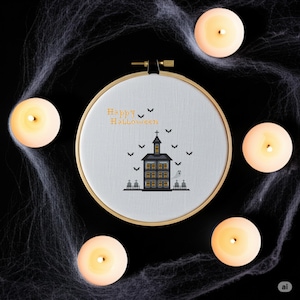 Halloween cross stitch pattern in PDF format