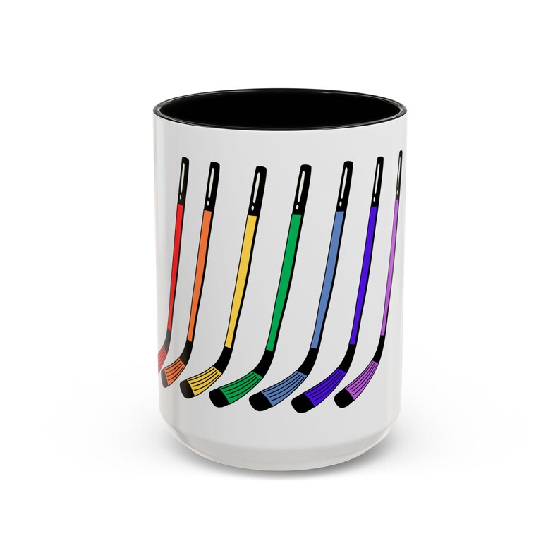 Rainbow Hockey Mug: LGBTQ Pride Coffee Cup image 9