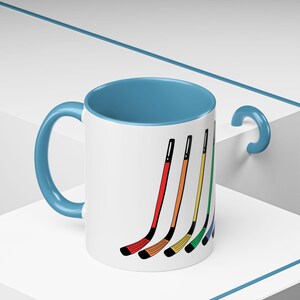Rainbow Hockey Mug: LGBTQ Pride Coffee Cup image 2
