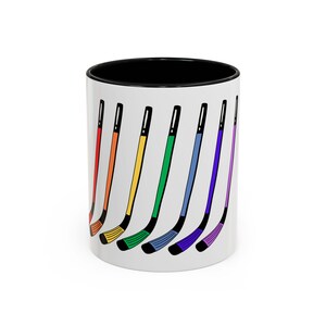 Rainbow Hockey Mug: LGBTQ Pride Coffee Cup image 1