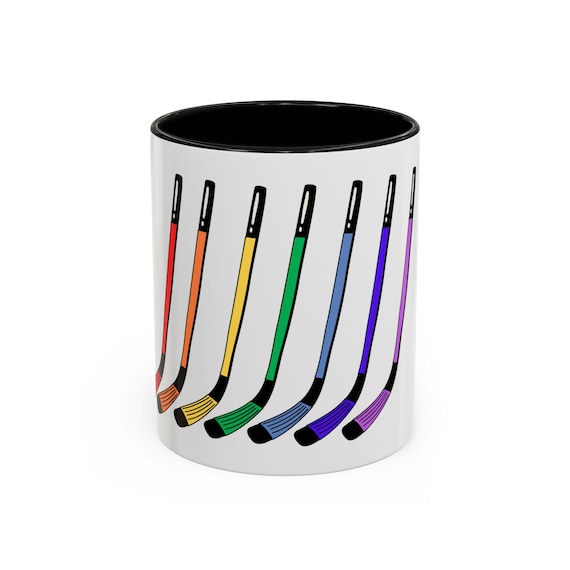 Rainbow Hockey Mug: LGBTQ Pride Coffee Cup