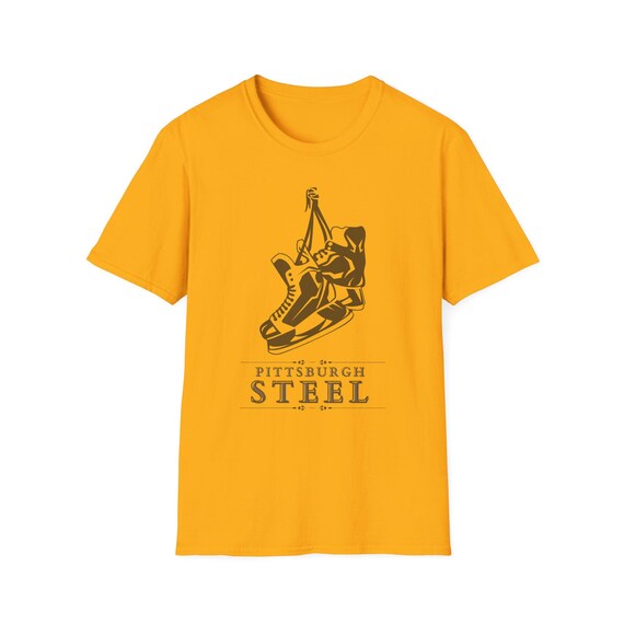 Pittsburgh Hockey Fan T-shirt: Steel City Ice Skates, Unisex
