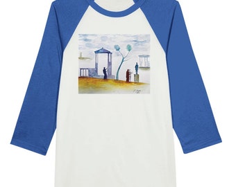 【AMBLER】 I LOVE  Raglan Embroidered T-Shirt Ambler Paris T Shirt - Boston Terrier Dog Mom Embroidered