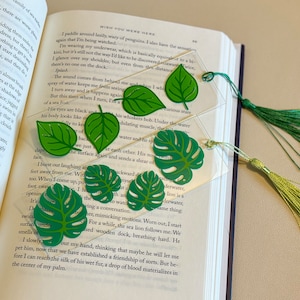 Bookmark for Plant Lovers Monstera Leaf Gift for Readers Plant Themed Bookmark Acrylic Bookmark with Plants Bookmark Custom