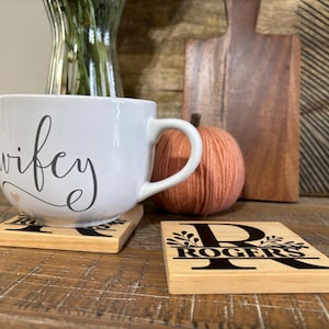 Coasters with Name Personalized Set of 4 Coasters Gift for Housewarming Gift with Last Name Wedding Gift Custom Anniversary Gift
