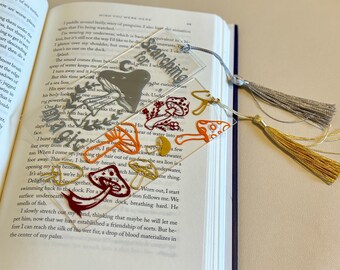 Personalized Mushroom Bookmark - Cottagecore Acrylic Bookmark
