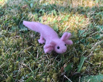 Cute Kawaii Pink Axolotl Figure Waldorf Toy Salamander