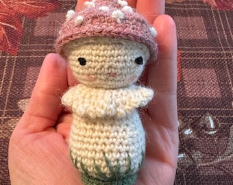 Ready to Ship Amigurumi Mushroom Child Doll Toy Plush