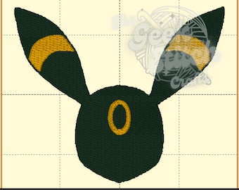 Archivo de bordado digital a máquina con la cara de Umbreon