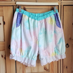 Super Soft and Dreamy Rainbow Sherbert Bloomers Shorts Pumpkin Pant Fairy Kei Lolita Jfashion Harajuku Style