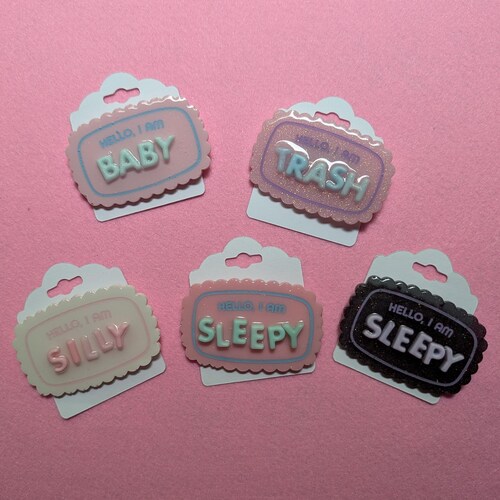 Kawaii Name Badge Pin: Lolita JFashion Accessory