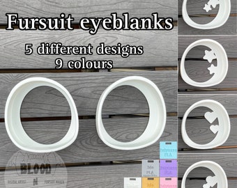 Fursuit eyeblanks, 3D geprint, 5 varianten en 9 kleuren