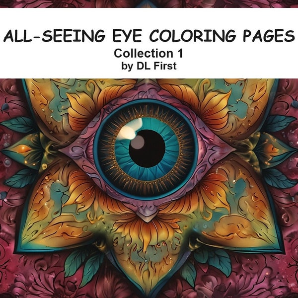 All Seeing Eye Coloring 10 Pages Collection 1