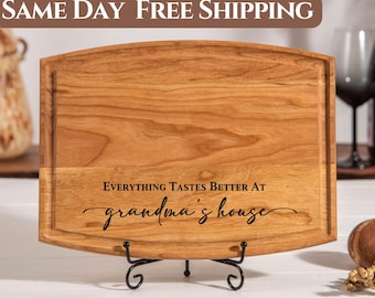 Custom Grandma Cutting Board, Grandma Gift, Engraved Charcuterie Board, Personalized Gift for Nana, Housewarming Gift, Anniversary, Mom Gift