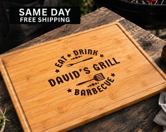 Tabla de cortar para parrilla, regalo personalizado para el Día del Padre, regalo de barbacoa para cumpleaños de hombre, regalo para papá, regalo para abuelo, tabla personalizada para parrilla