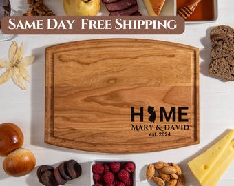 State Outline, State Custom Cutting Board, Home State, Housewarming Gift, Realtor Closing Gifts, Personalized Cheese Board, New Home Gift