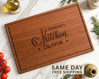 Tabla de cortar personalizada para la abuela, regalo del Día de los Abuelos, regalo para Nana, regalo para Mimi, regalo para Gigi, tabla de embutidos personalizada, recuerdo familiar