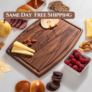 Engraved Wood Cutting Board, Personalized Wedding Gift, Custom Engraved Cutting Board, Anniversary Gift for Her, Wedding gift for Couple