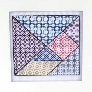 Blackwork Tangram Embroidery Pattern image 3