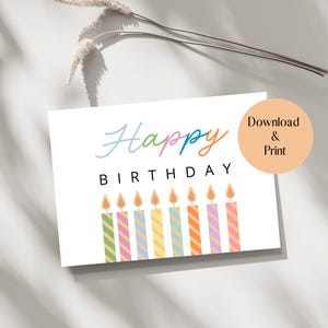 printable birthday card, digital download, printable and digital birthday card