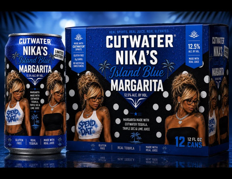 Custom Cutwater Can Label Template – ISLAND BLUE EDITION - Etsy