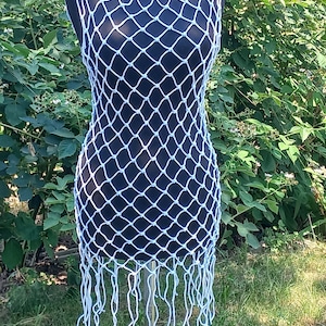 Macrame Dress. Macrame net dress.Festival Boho Dress. Handmade Summer Beach Dress.