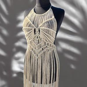 Festival Clotching, Macrame Dress, Festival Boho Dress, Handmade Beach Dress, Vintage Party Dress, Macrame Rope Dress, Beach Dress.