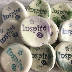 INSPIRE Worry Stones, Inspirational Word Stones, Rocks (1-1000) other words available