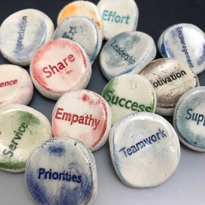 15 Corporate Stones, 1 each, assorted worry stones